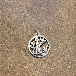 James Avery St Francis of Assisi circle silver charm